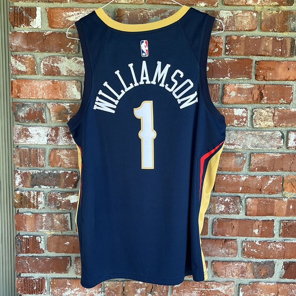 Nike Blue & Gold New Orleans Pelicans Basketball Jersey Size XL - Picture 2 of 6